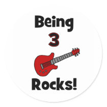 Being 3 Rocks! With Guitar Rockstar Rocker Sticker