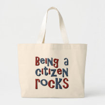 Being a Citizen Rocks Canvas Bags