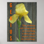 Being a genius is hard work 3 posters