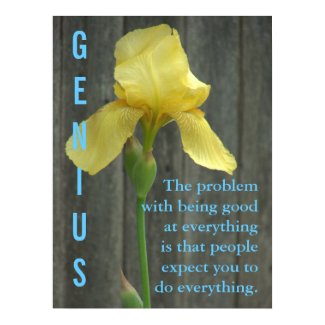 Being a genius is hard work (L) print