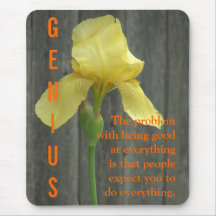 Being a genius is hard work mousepads