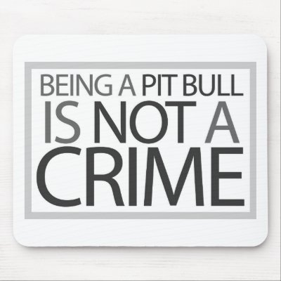 Being a Pit Bull is Not a Crime Mousepads by daveschwan