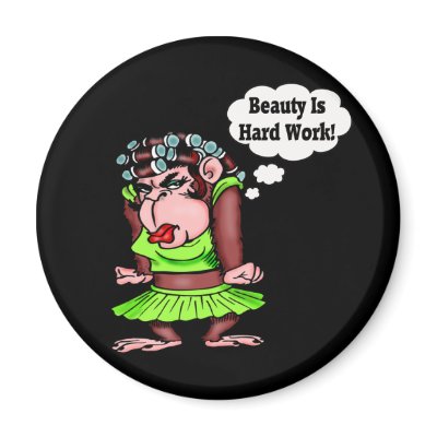 Being Beautiful Is Hard Work Fridge Magnet by sagart1952