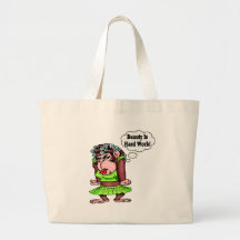 Being Beautiful Is Hard Work Tote Bags