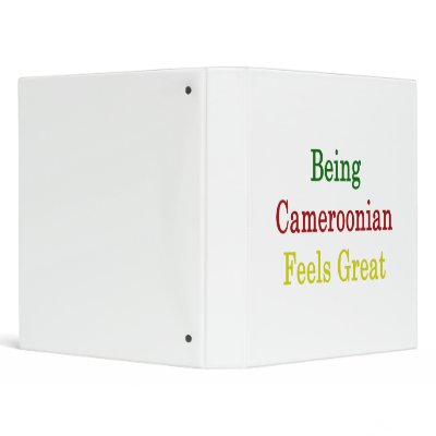 Being Cameroonian Feels Great 3 Ring Binder by Supernova23a
