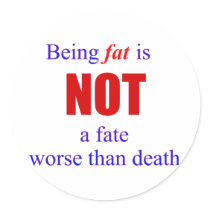 Being fat is not a fate.... stickers by JeanC_PurpleDucky Being fat is not a fate.... stickers