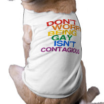 BEING GAY ISN'T CONTAGIOUS pet clothing