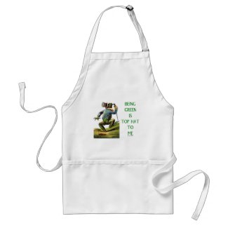 Being Green Is Top Hat To Me (Frog Environmental) Apron