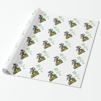 Being Green Is Top Hat To Me Frog Environmental Wrapping Paper