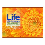 Being Happy Motivational Postcard