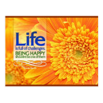 Being Happy Motivational Postcard postcards