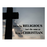 Being religious isn't the same as being Christian Post Card