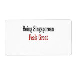 Being Singaporean Feels Great Custom Shipping Label
