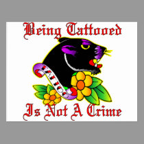 Being Tattooed Is Not A Crime postcards