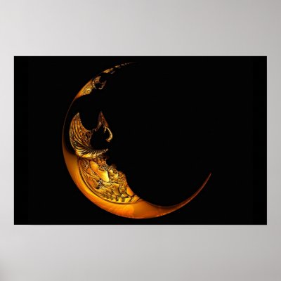 Being the Moon (print) by Janetino