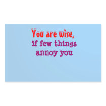 Being Wise -  Words of wisdom Rectangular Sticker