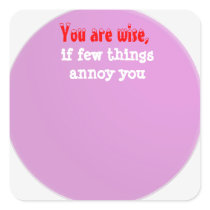 Being Wise -  Words of wisdom Stickers