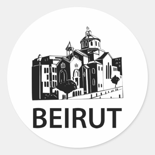 Beirut Round Stickers