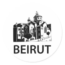 Beirut Round Stickers
