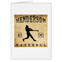 Béisbol 1896 de Henderson Kentucky Tarjeta