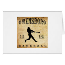 Béisbol 1896 de Owensboro Kentucky Tarjeton