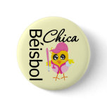 Béisbol Chica Button