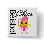 Béisbol Chica Pinback Buttons