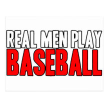 Béisbol real del juego de los hombres postales