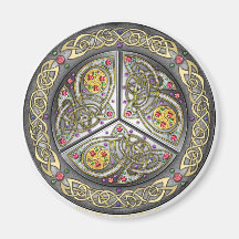 Bejeweled Celtic Shield Fridge Magnets