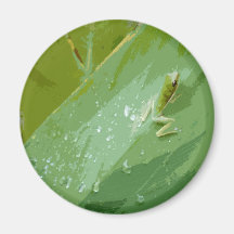 Bejeweled Green Frog Magnet