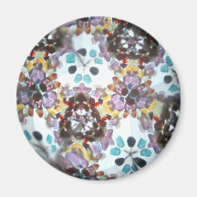 Bejeweled Kaleidescope 49 Refrigerator Magnets