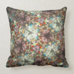 Bejeweled Kaleidescope for February Square Pillow