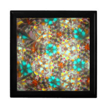 Bejeweled Kaleidescope for November 3" Tile Keepsake Box