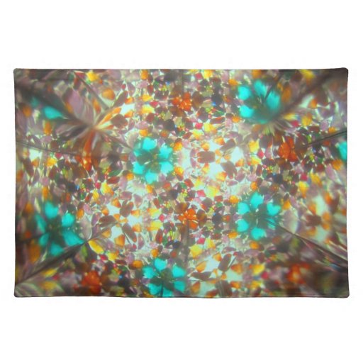 Bejeweled Kaleidescope for November Placemat Zazzle