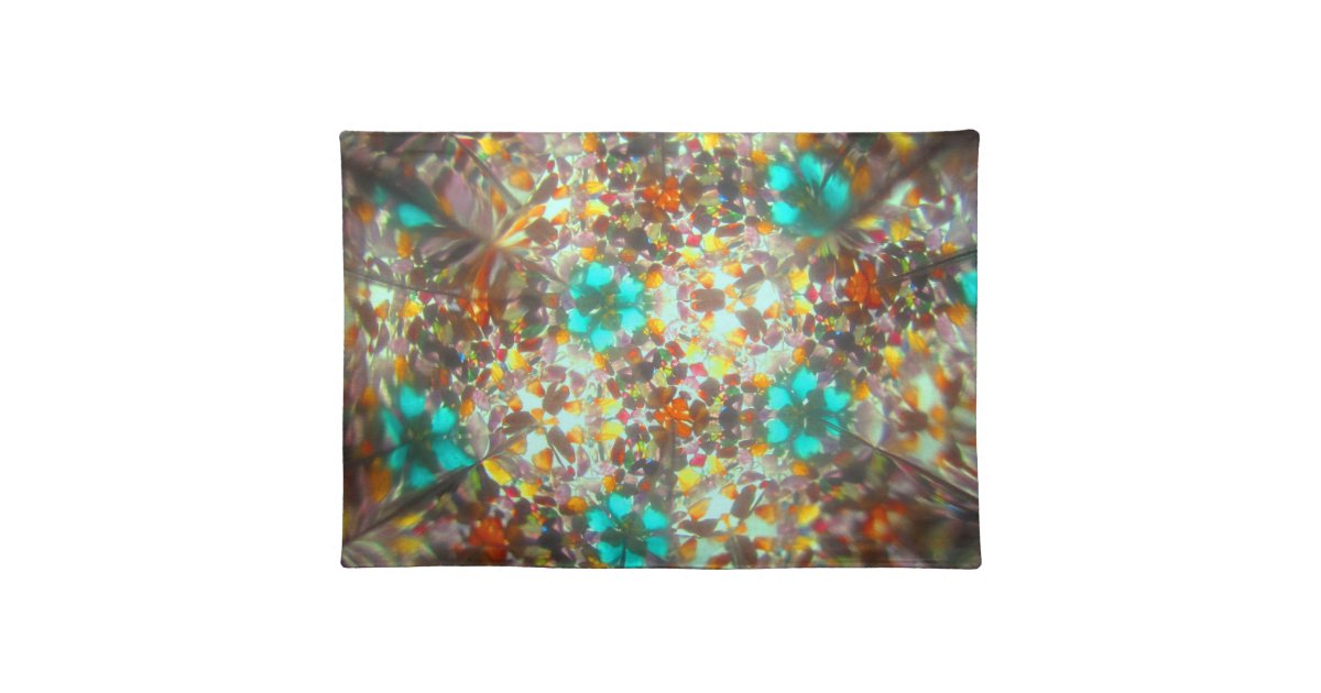 Bejeweled Kaleidescope for November Placemat Zazzle