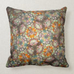 Bejeweled Kaleidescope for October Square Pillow