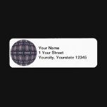 Bejewelled Belly Kaleidoscope Mandala Return Address Label