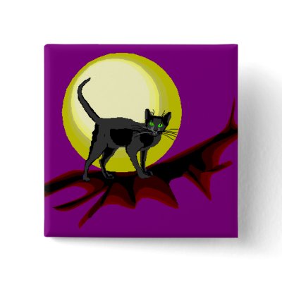 Bela Black Cat Buttons by pidgiefund