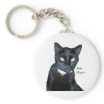 Bela the Black Cat Photo Key Chain