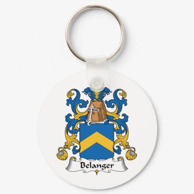 Belanger Family Crest Key Chains by coatsofarms