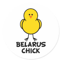 Belarus Chick Stickers