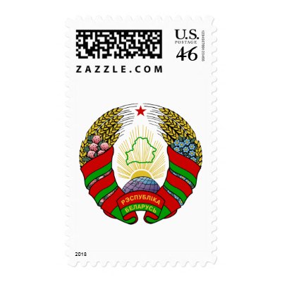 Belarus coat of arms stamp by demavin