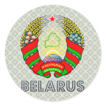 Belarus Coat of Arms Round Sticker