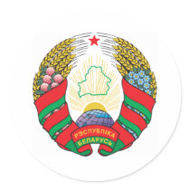 Belarus Coat Of Arms Round Stickers