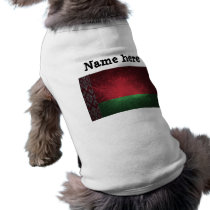 Belarus Flag Firework Dog Tee Shirt