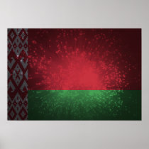 Belarus Flag Firework Posters