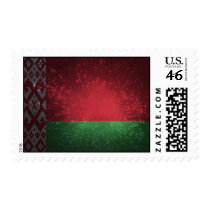 Belarus Flag Firework Stamp