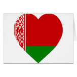 Belarus Flag Heart Card