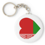 Belarus Flag Heart Key Chain