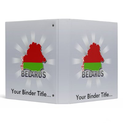 Belarus Flag Map 2.0 3 Ring Binder by representmycountry